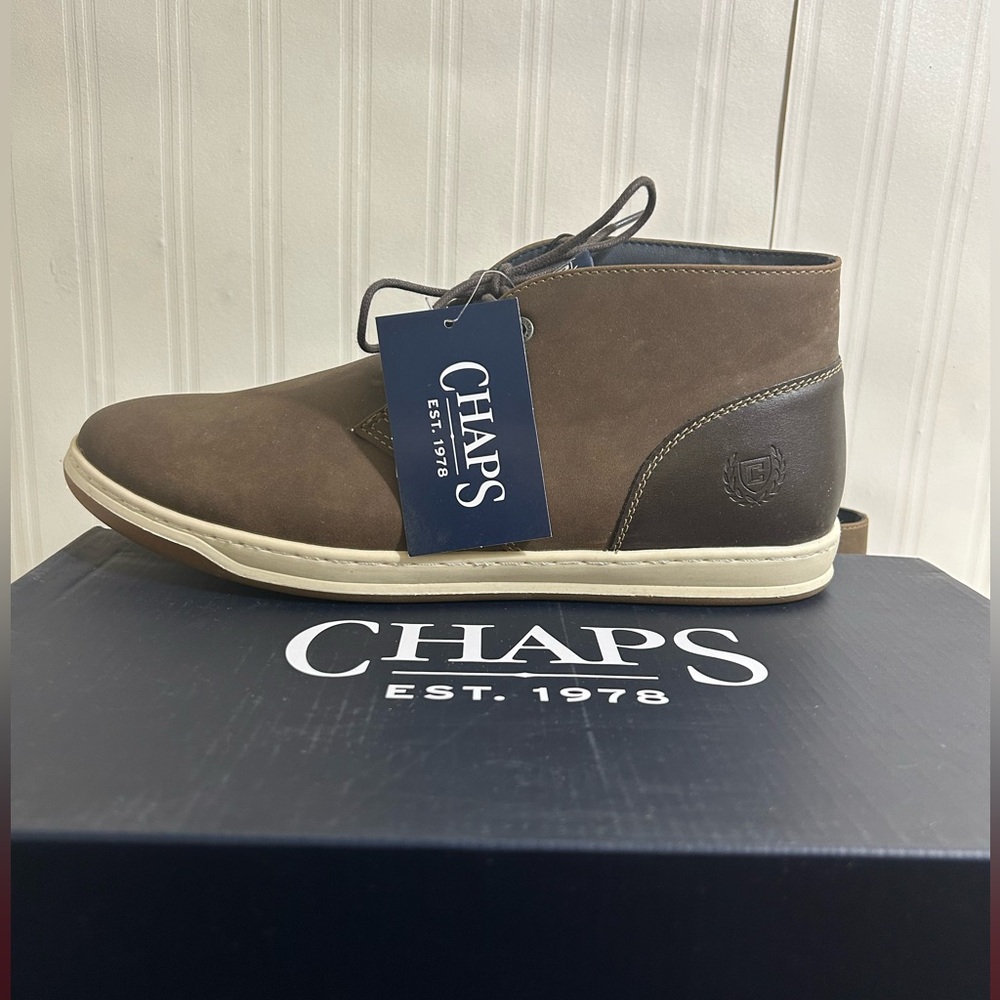 Chaps Dark Brown Chukka Boots for Men